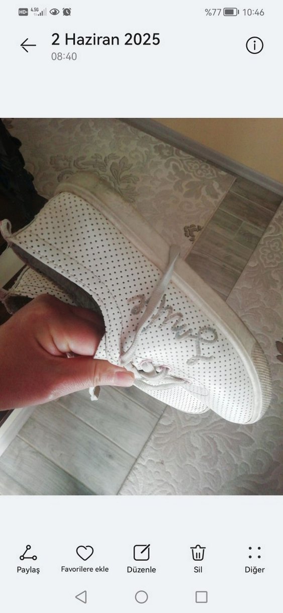 Beyazı Bağcıklı  Spor Ayakkabı - Görsel 2