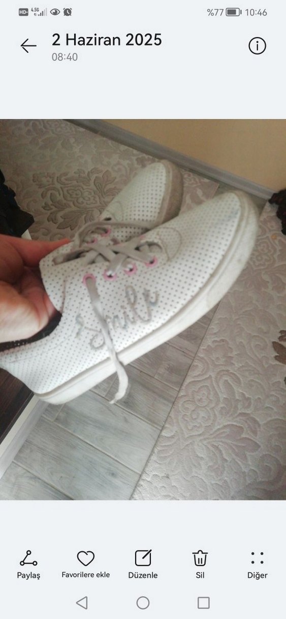 Beyazı Bağcıklı  Spor Ayakkabı - Görsel 3
