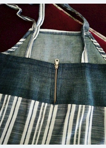 Lacivert Bağcıklı elbise - Görsel 6