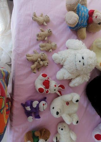 Pastel Pembe Peluş Oyuncaklar Seti - Görsel 3