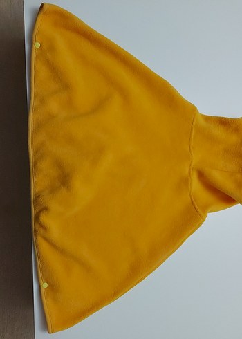 Sarı Kapüşonlu Kız Çocuk Panço - Görsel 5