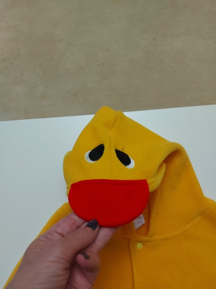 Sarı Kapüşonlu Kız Çocuk Panço - Görsel 3