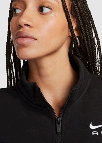 Nike W Nsw Air Flc Top Siyah Crop Sweatshirt - Görsel 4