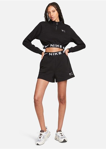 Nike W Nsw Air Flc Top Siyah Crop Sweatshirt - Görsel 5