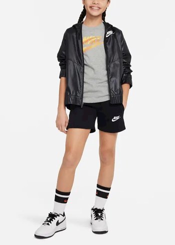 Nike Sportswear Core Brandmark Çocuk Gri T-Shirt - Görsel 4