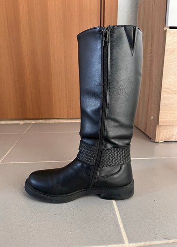 Siyah Deri Kadın Dizüstü Bot - Görsel 4