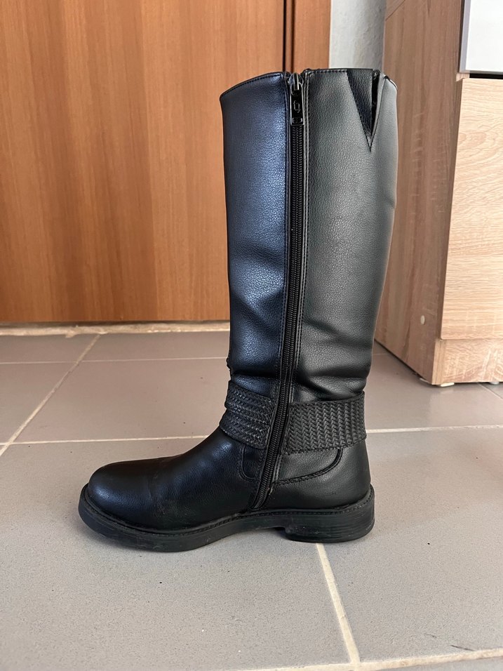 Siyah Deri Kadın Dizüstü Bot - Görsel 4