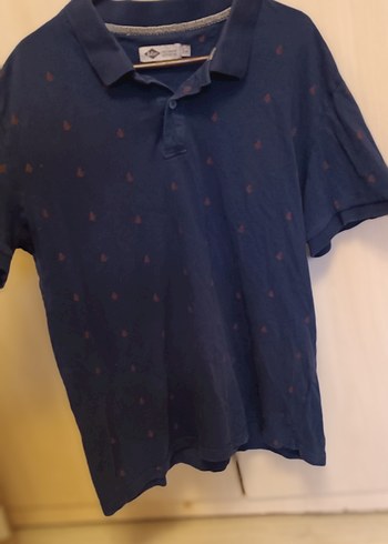 Erkek Lacivert Denim Polo Tişört - Görsel 4