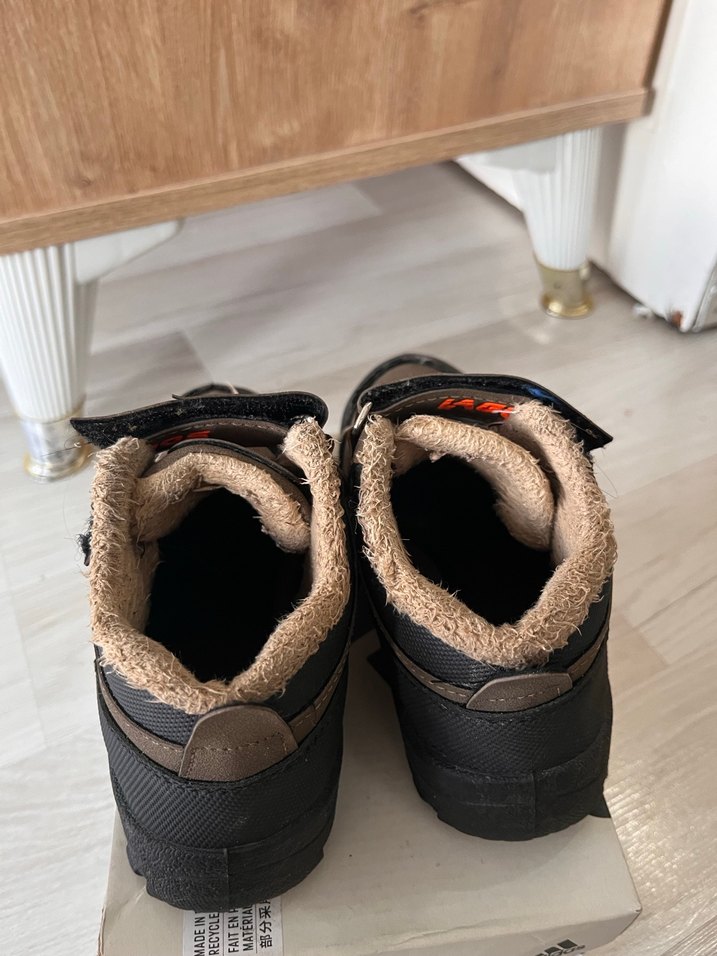 Kahverengi Gri Erkek Çocuk Botları Velcro - Görsel 3