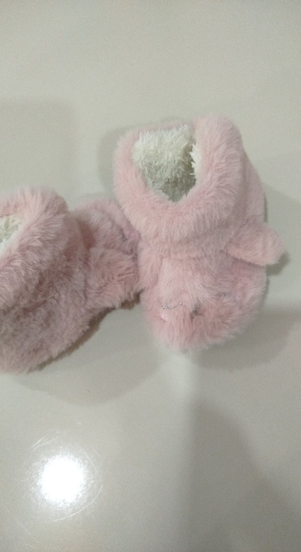 Kızlar için Pembe Kürklü Sıcak Ev Terliği - Görsel 4