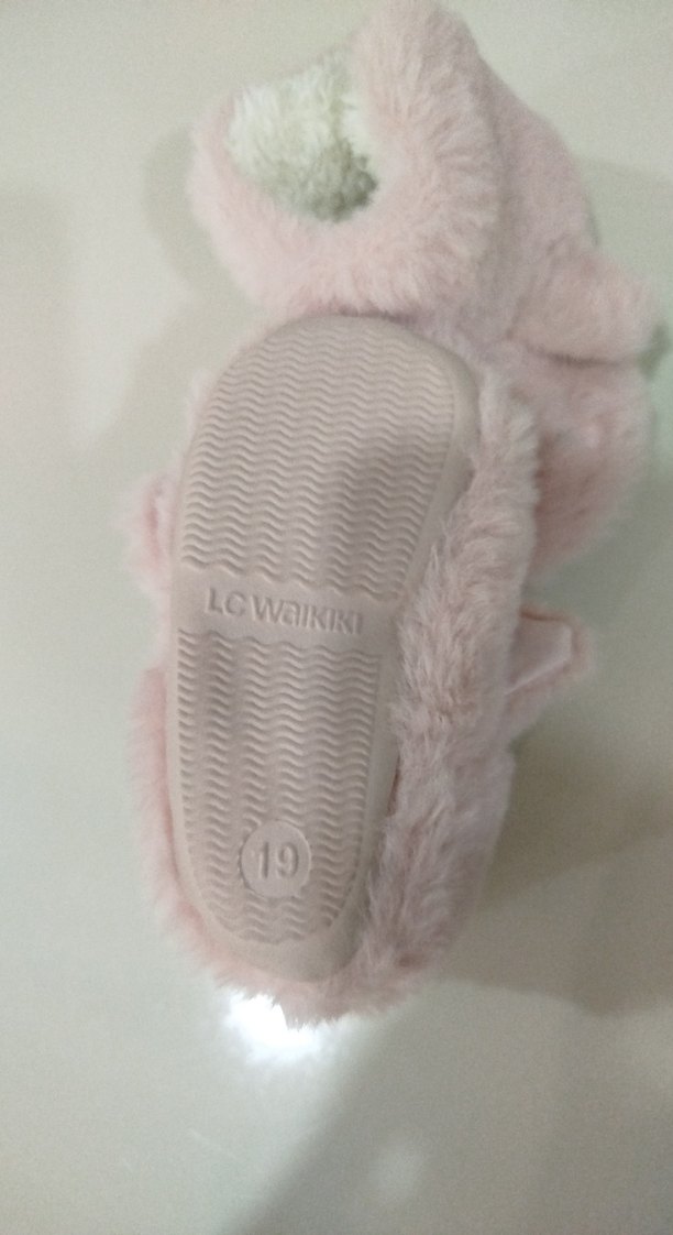 Kızlar için Pembe Kürklü Sıcak Ev Terliği - Görsel 3