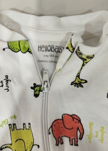 Beyaz Renkli Baskılı Bebek Uyku Tulumu - Görsel 4