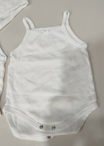 Beyaz Askılı Bebek Atlet Çıtçıtlı - Görsel 2