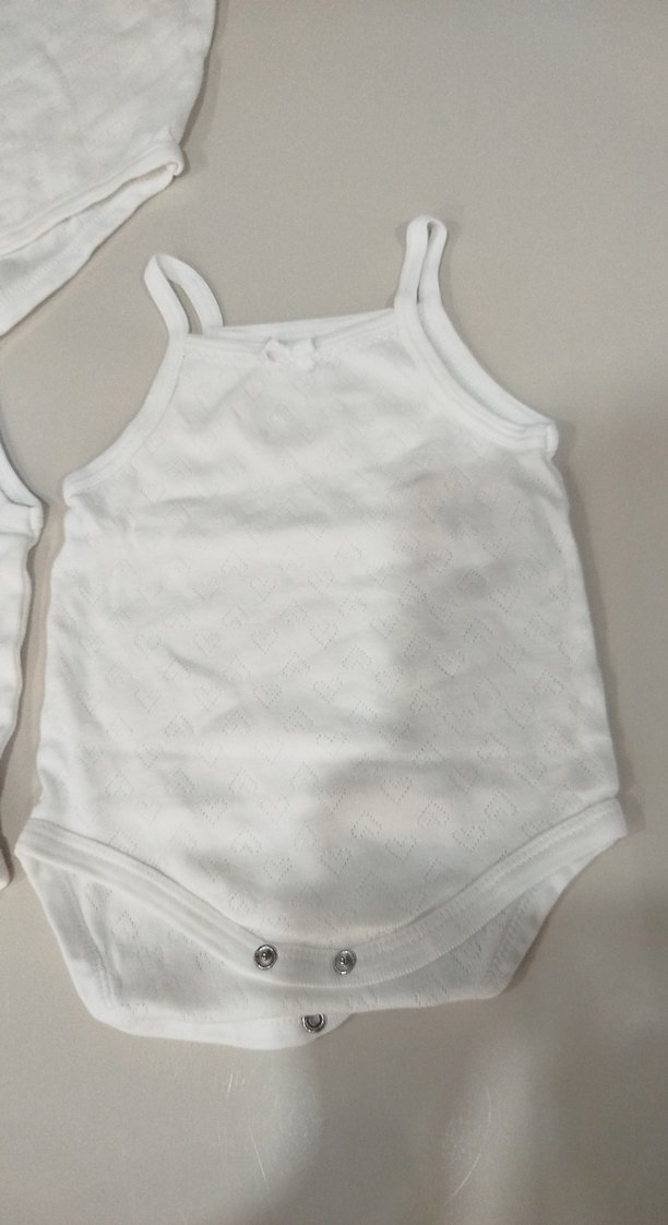 Beyaz Askılı Bebek Atlet Çıtçıtlı - Görsel 2