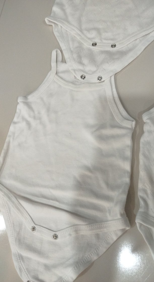 Beyaz Askılı Bebek Atlet Çıtçıtlı - Görsel 3