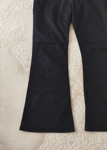 Diğer Siyah Düğmeli Kadın Denim Pantolon