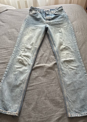 Zara Acik Mavi Rahat Kesim Denim Jean