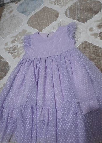 LC Waikiki Kız Çocuk Mor Fırfırlı Elbise