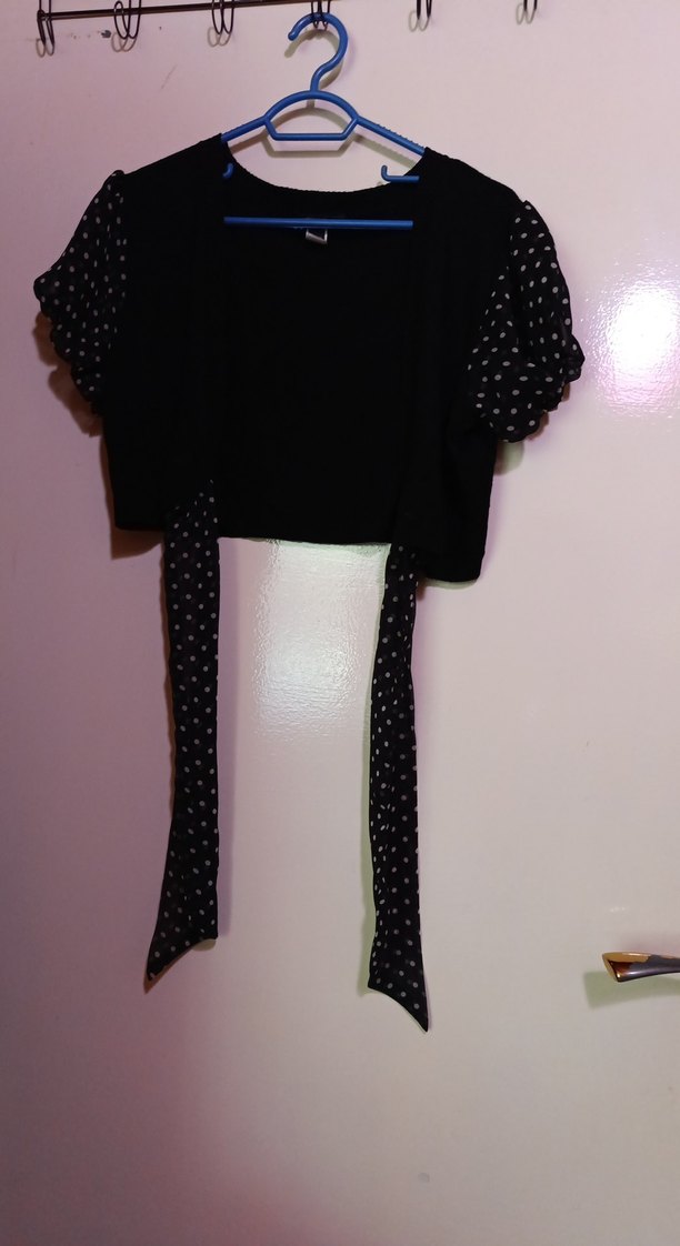 ipleri dantel Crop yelek v yaka düğmesi yoktur. - Görsel 2