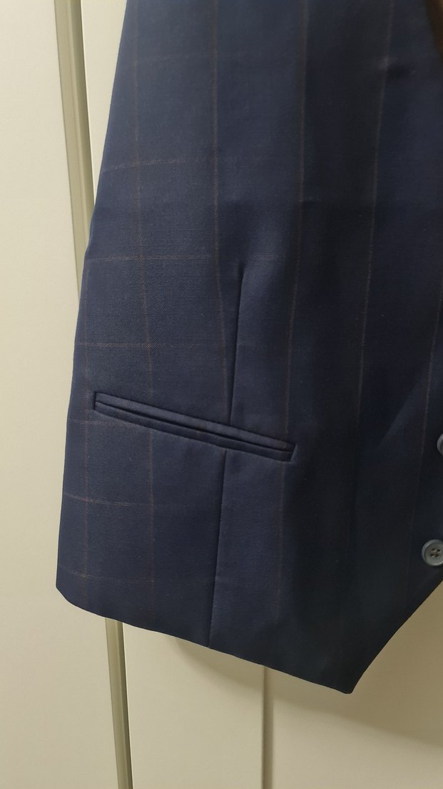 Düğmeli Lacivert Erkek Yelek - Görsel 3