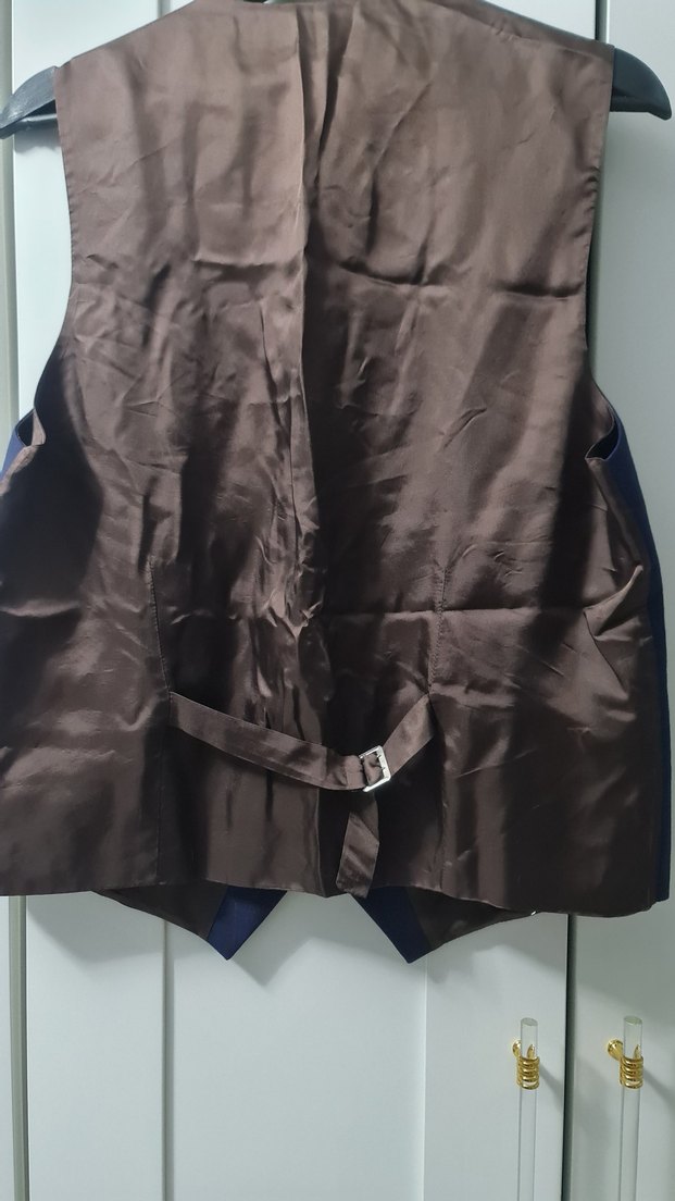 Düğmeli Lacivert Erkek Yelek - Görsel 4