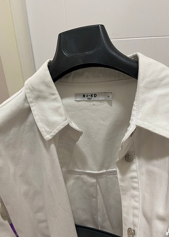 Kot gömlek uzun beyaz - Görsel 4