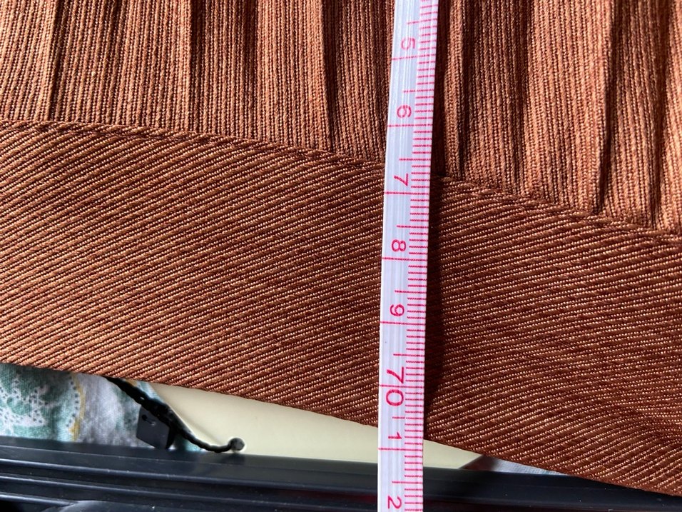 Parlak Kahverengi Pileli Midi Etek koton - Görsel 5