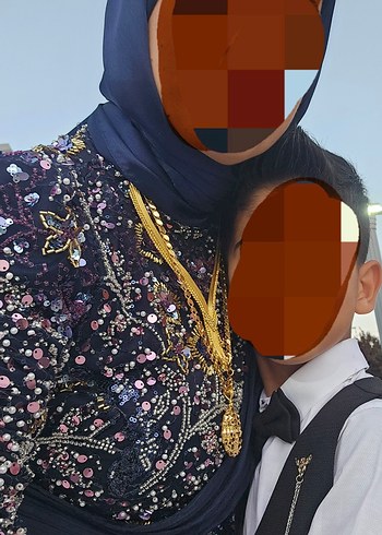 xl Beden çeşitli Renk Payetli Uzun Desenli Abiye Elbise