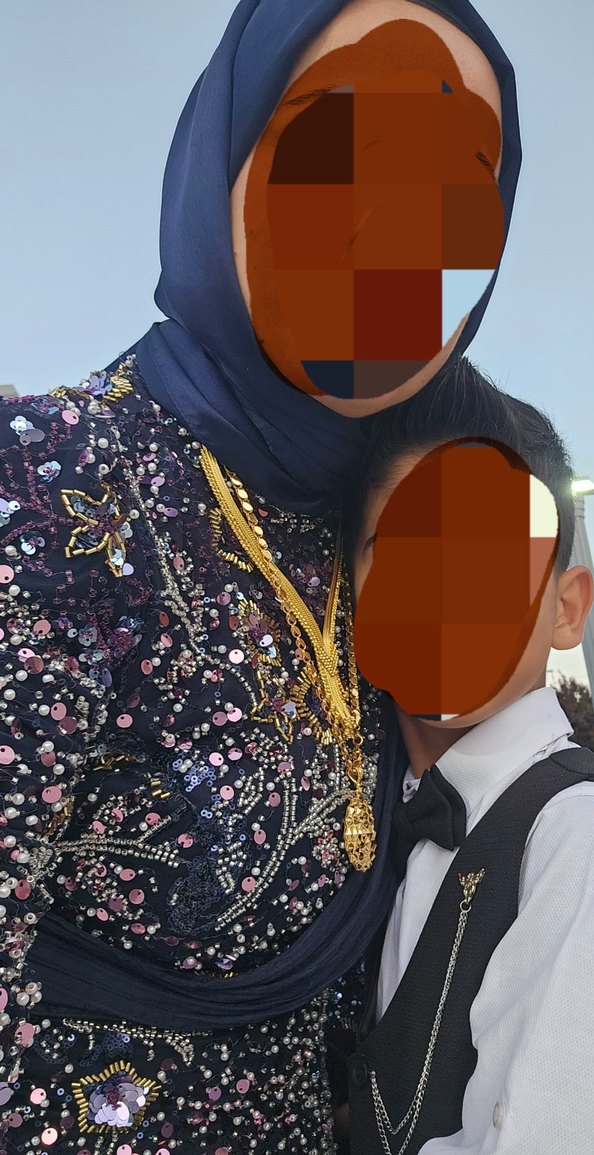 Payetli Uzun Desenli Abiye Elbise - Görsel 4