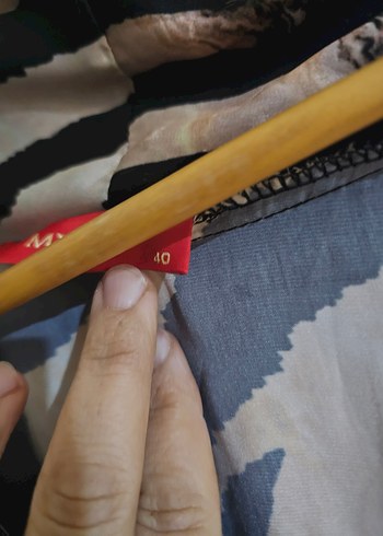 Zebra Desenli Uzun Kahverengi Elbise - Görsel 5