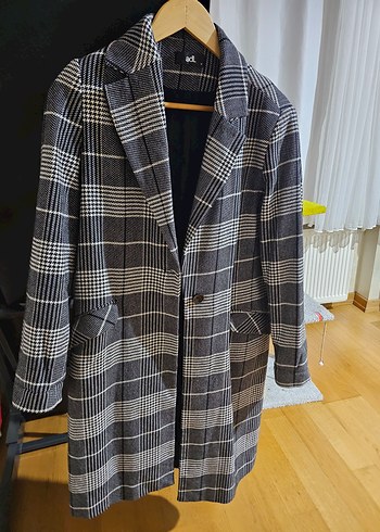 Ekoseli Kemerli Uzun Kaban - Görsel 5