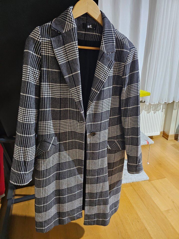 Ekoseli Kemerli Uzun Kaban - Görsel 5