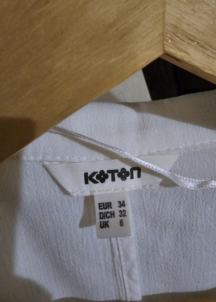 Beyaz pamuklu ceket  - Görsel 2