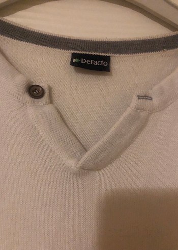 Beyaz erkek kazak - Görsel 2