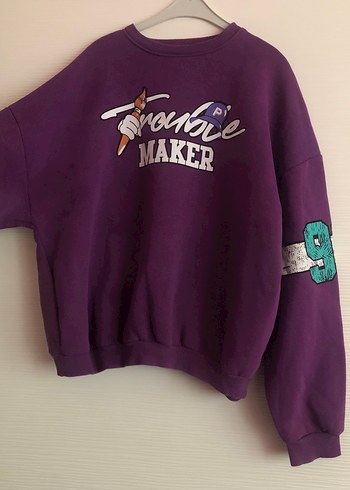 Mor Baskılı  Sweatshirt - Görsel 2