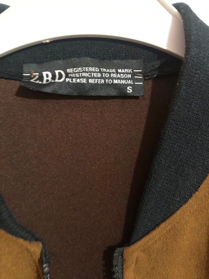 Kahverengi Kadife Fermuarlı Erkek Ceket - Görsel 2