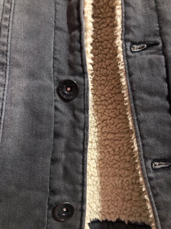 Gri Düğmeli Erkek Kot Ceket - Görsel 3