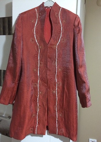 İşlemeli Uzun Kadın Takım Elbise - Görsel 2