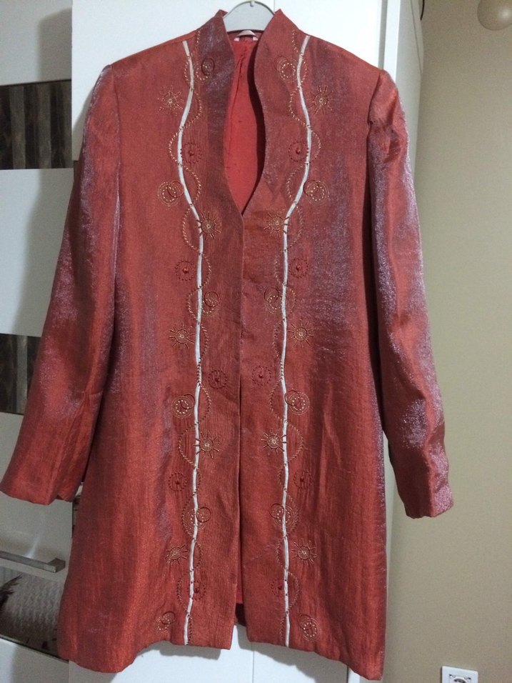 İşlemeli Uzun Kadın Takım Elbise - Görsel 2