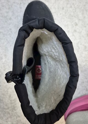 orijinal siyah Kürklü Kadın kar boyu Botu - Görsel 5