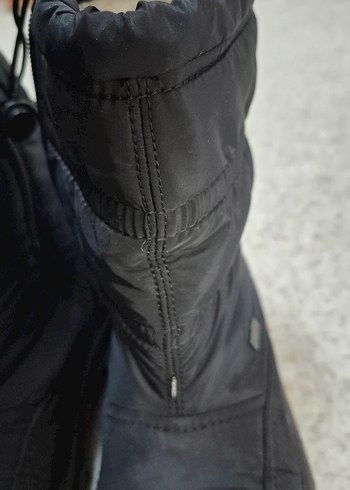 orijinal siyah Kürklü Kadın kar boyu Botu - Görsel 6