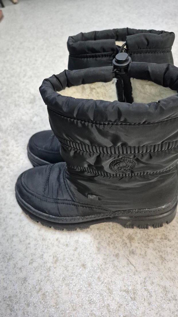 orijinal siyah Kürklü Kadın kar boyu Botu - Görsel 2