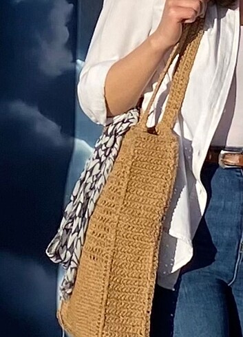 El örmesi hasır çanta - Görsel 2