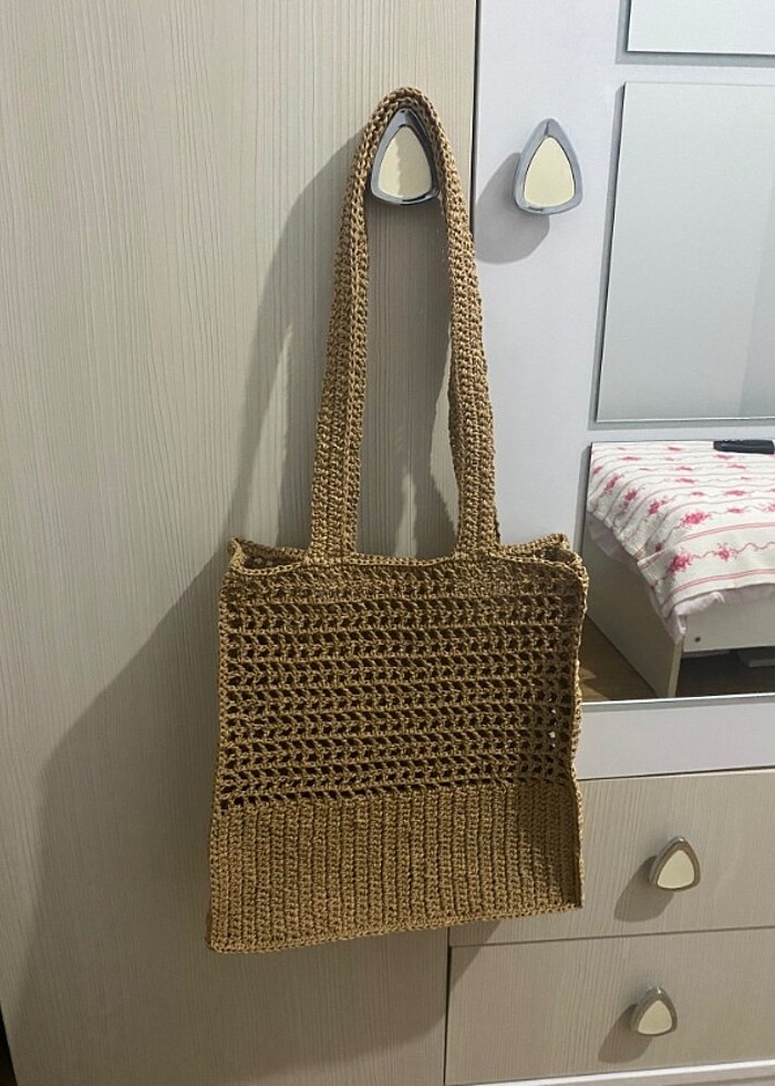 El örmesi hasır çanta - Görsel 3