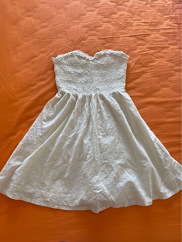 Straplez mini elbise