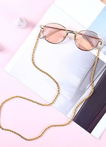 American Vintage Rose Gold Burgu Gözlük Zinciri
