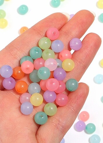 8mm Saydam Akrilik Boncuk