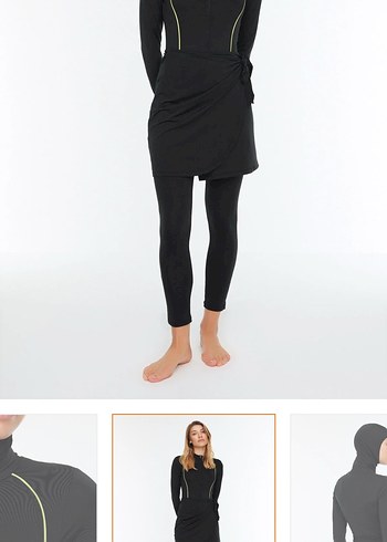 Sörfçü mayo tesettür mayo takımı etek tayt ve üst sörf mayo ayrı - Görsel 4