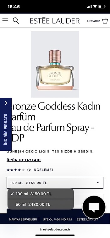  Beden Renk Estee lauder bronze goddess parfüm