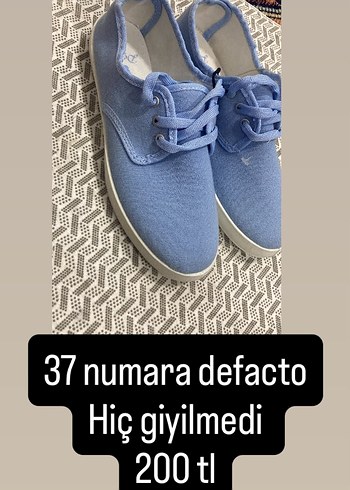 Defacto Acik Mavi Dusuk Bilek Sneaker